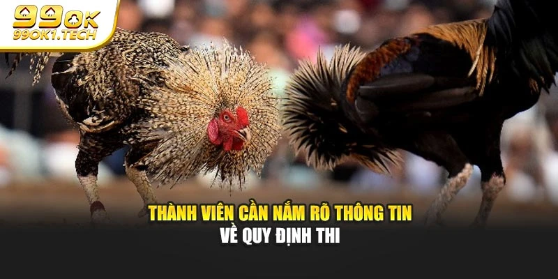 Thành viên cần nắm rõ thông tin về quy định thi
